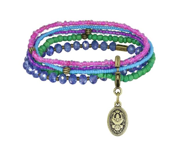 blau/grün/lila - Petit Glamour d'Afrique - Armband von Konplott